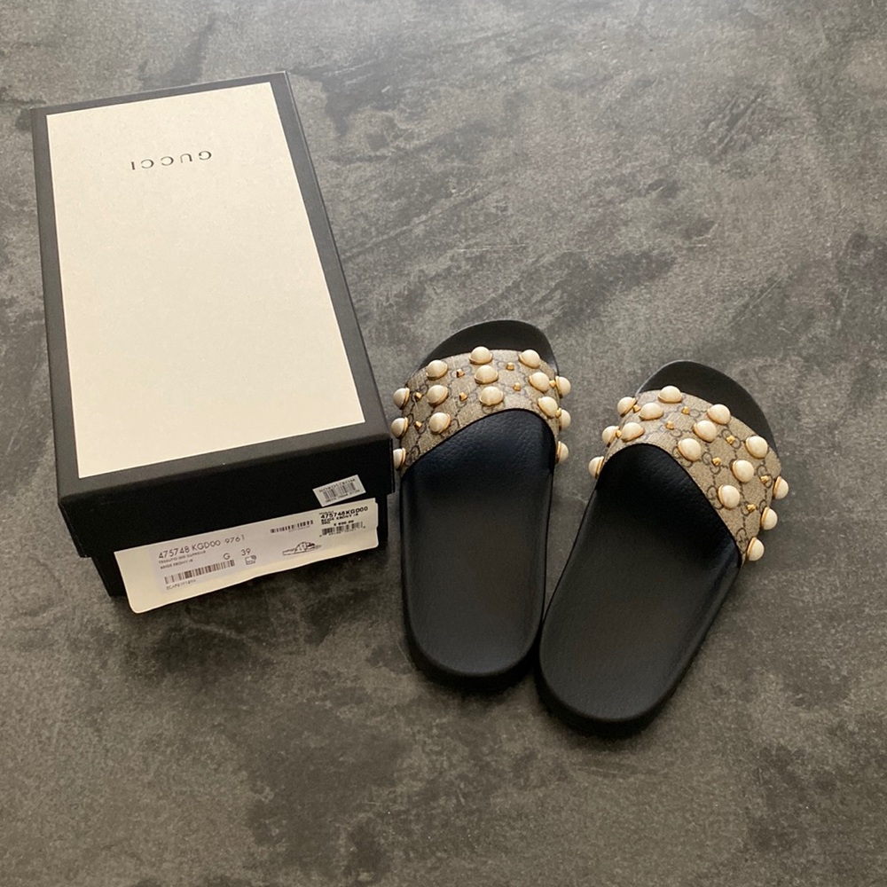 Gucci Tessuto GG slide